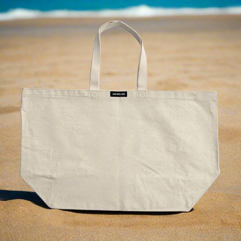 beach bag strandtasche Baumwolle weiß unisex faire Produktion