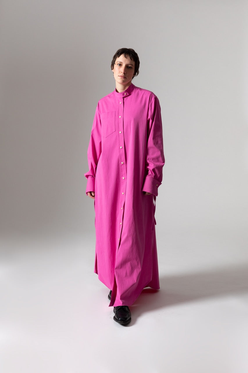 Kleid lang pink lyocell baumwolle unisex faire Produktion
