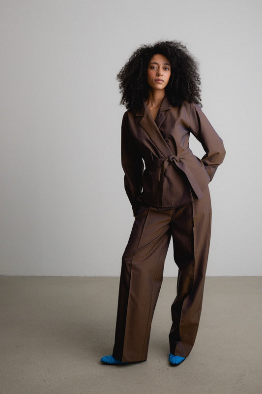 Wrap Revers Shirt RAVEN / gloam