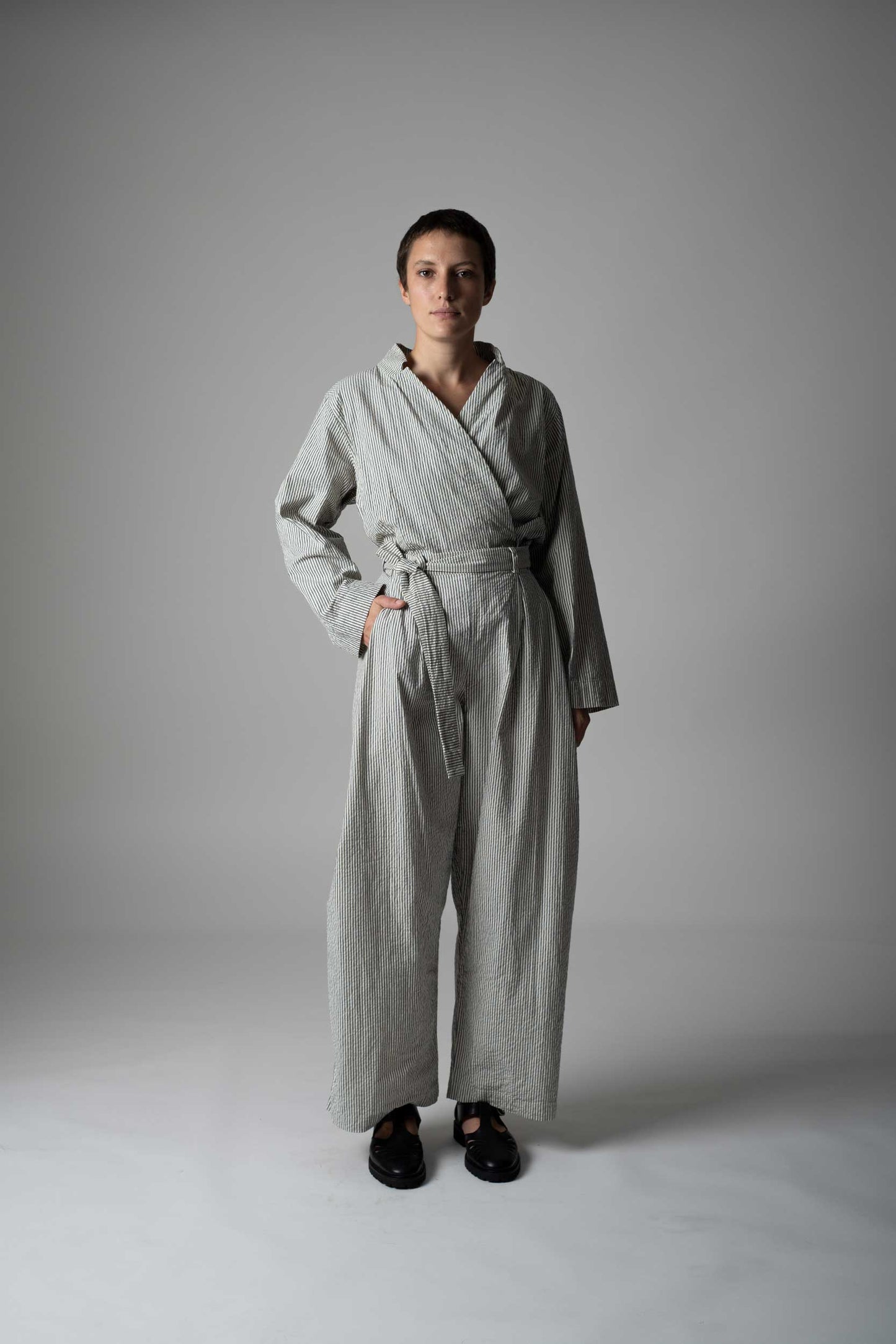 hose weiß grau gemustert Baumwolle unisex faire Produktion