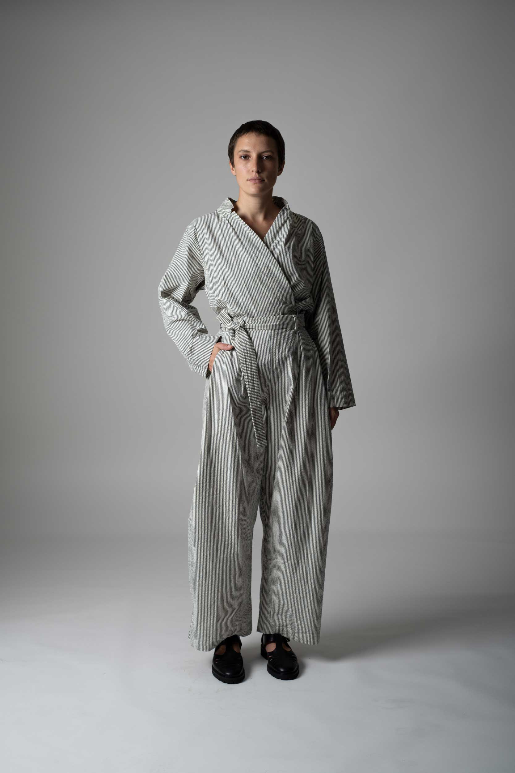 hose weiß grau gemustert Baumwolle unisex faire Produktion