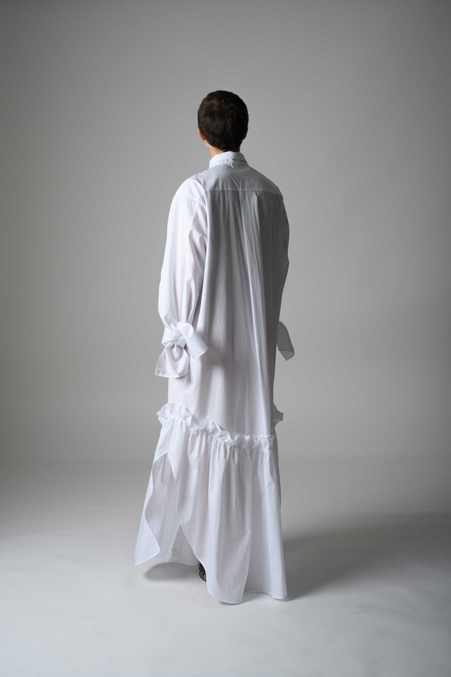 Bow Sleeve Ruffle Dress CAKE / paper