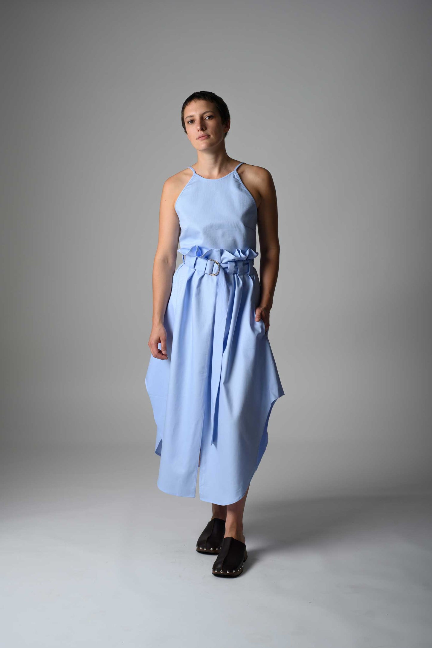 top bralet blau baumwolle unisex faire Produktion