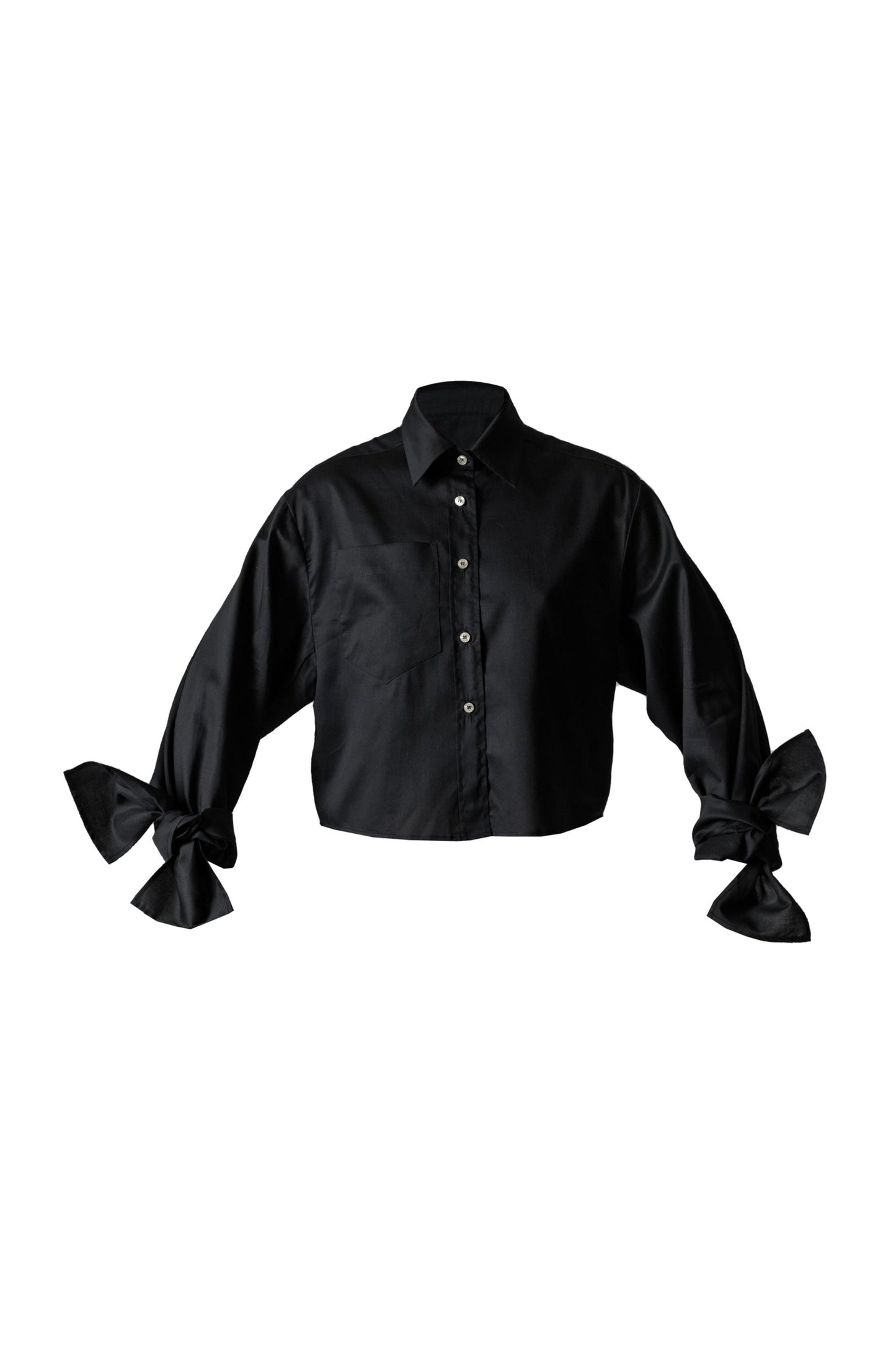 Bow Sleeve Crop Shirt DUSK / eclipse black