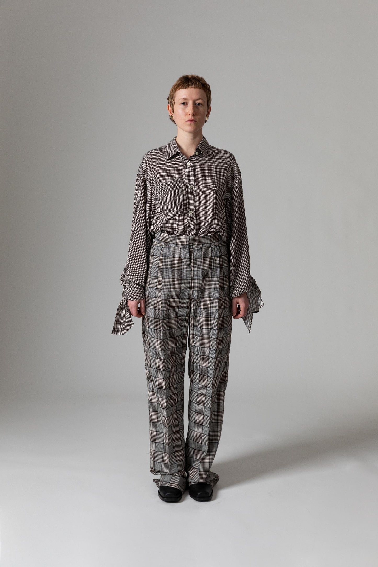 Bow Sleeve Shirt DAWN / fluid chess