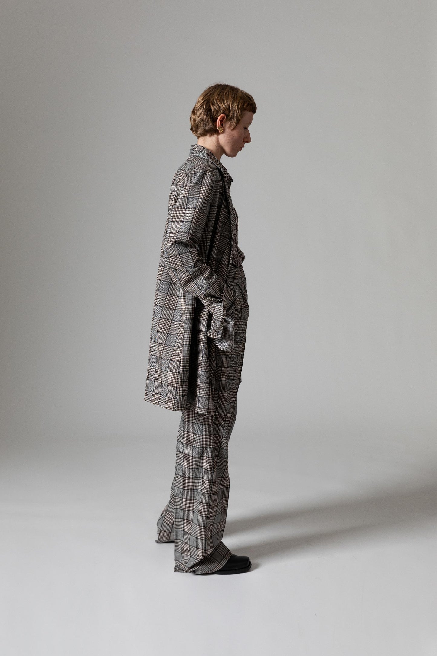 Bow Sleeve Blazer / library check