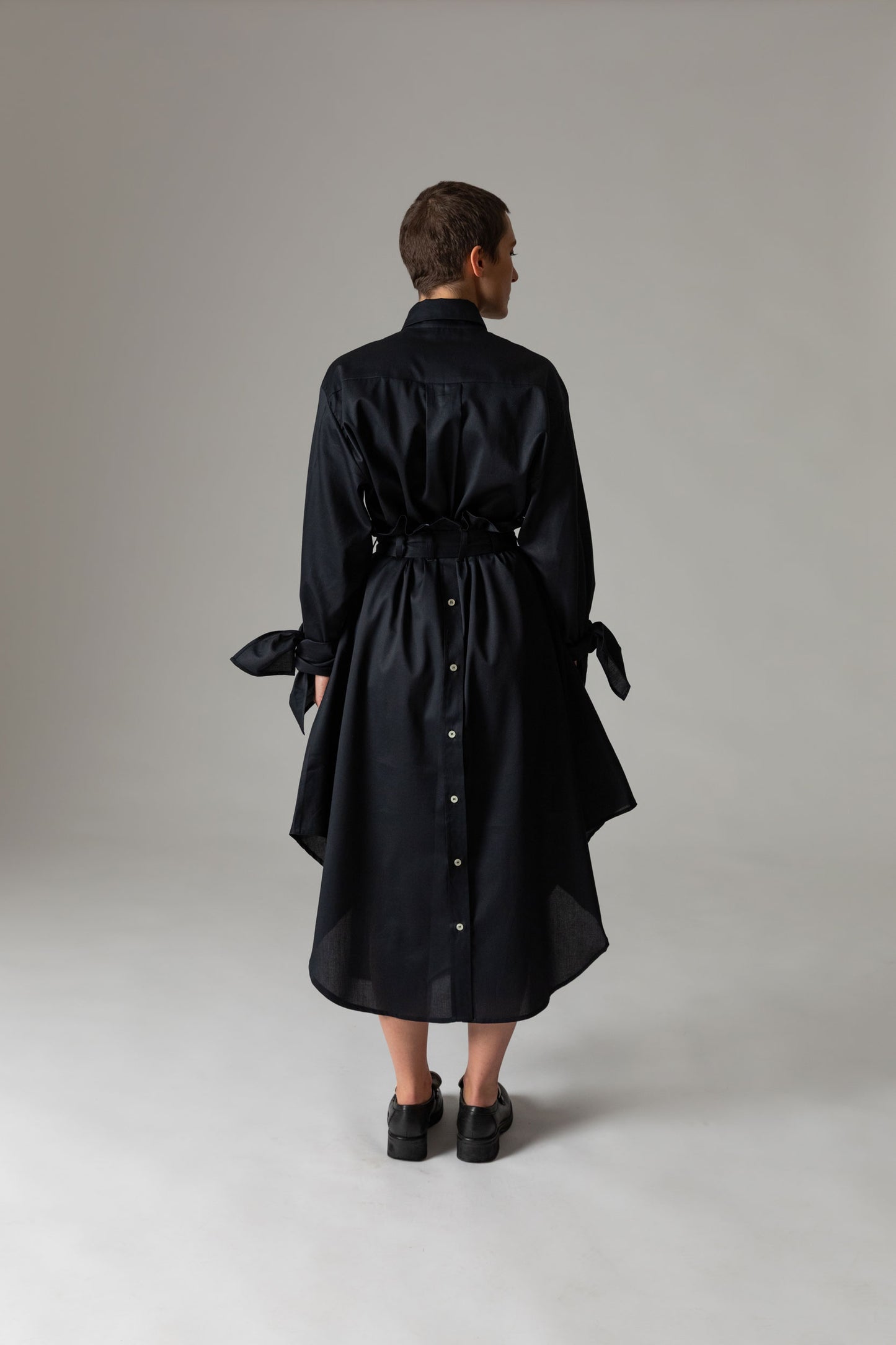 Bow Sleeve Crop Shirt DUSK / eclipse black