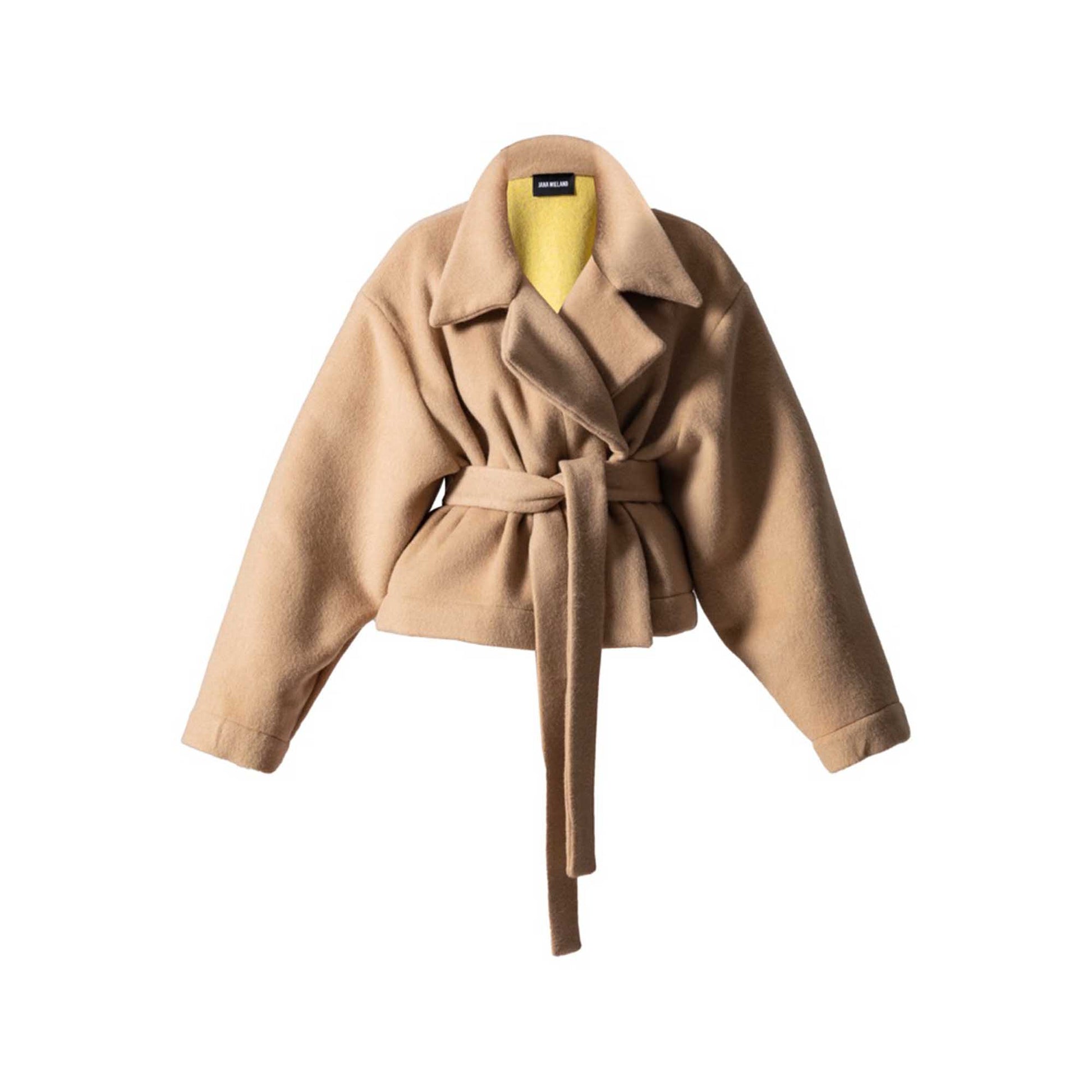 jacke wolle beige unisex faire Produktion
