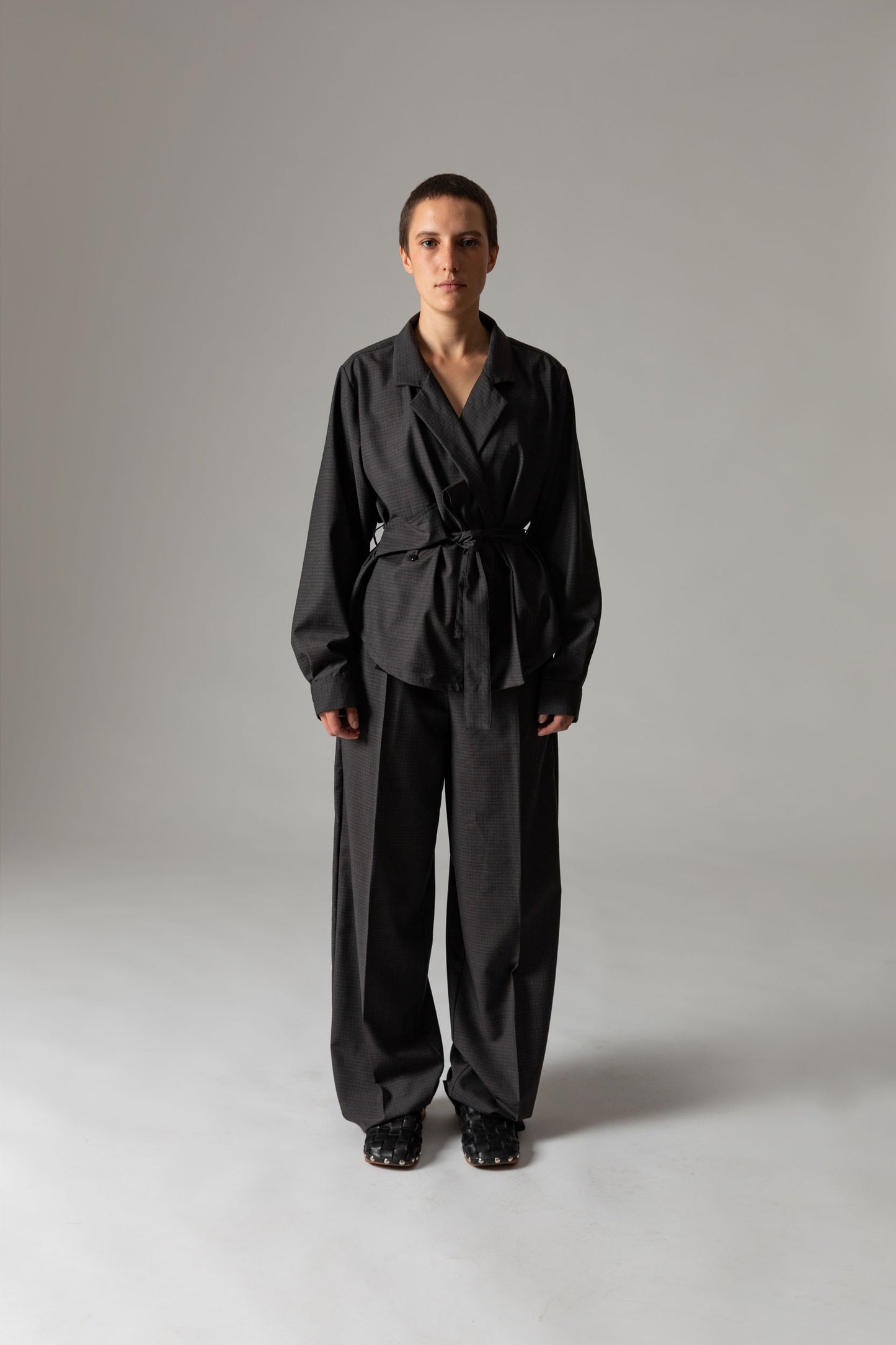 Hose grau wolle unisex faire Produktion