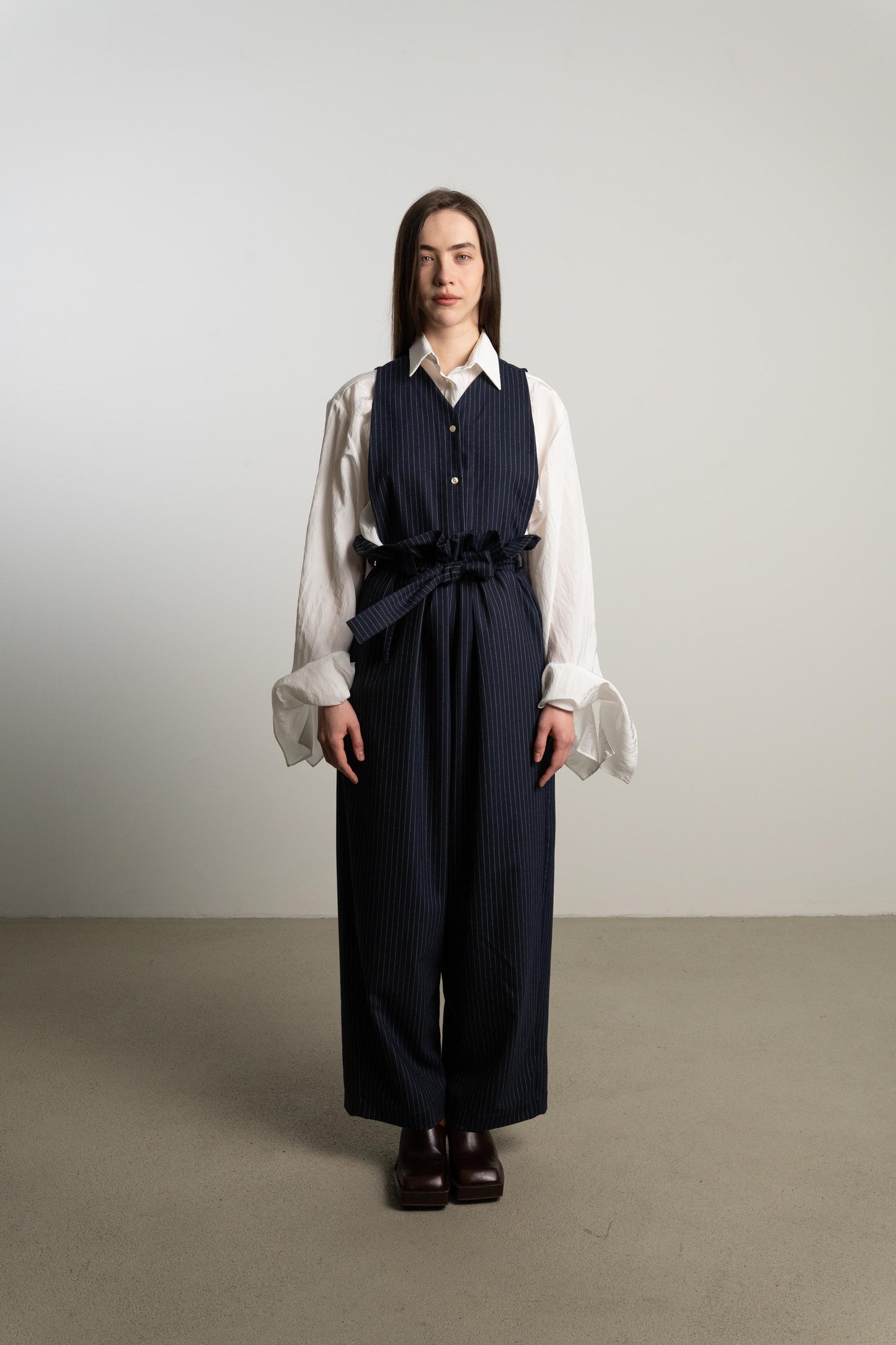 Ruffle Pants KUSH / night pinstripe