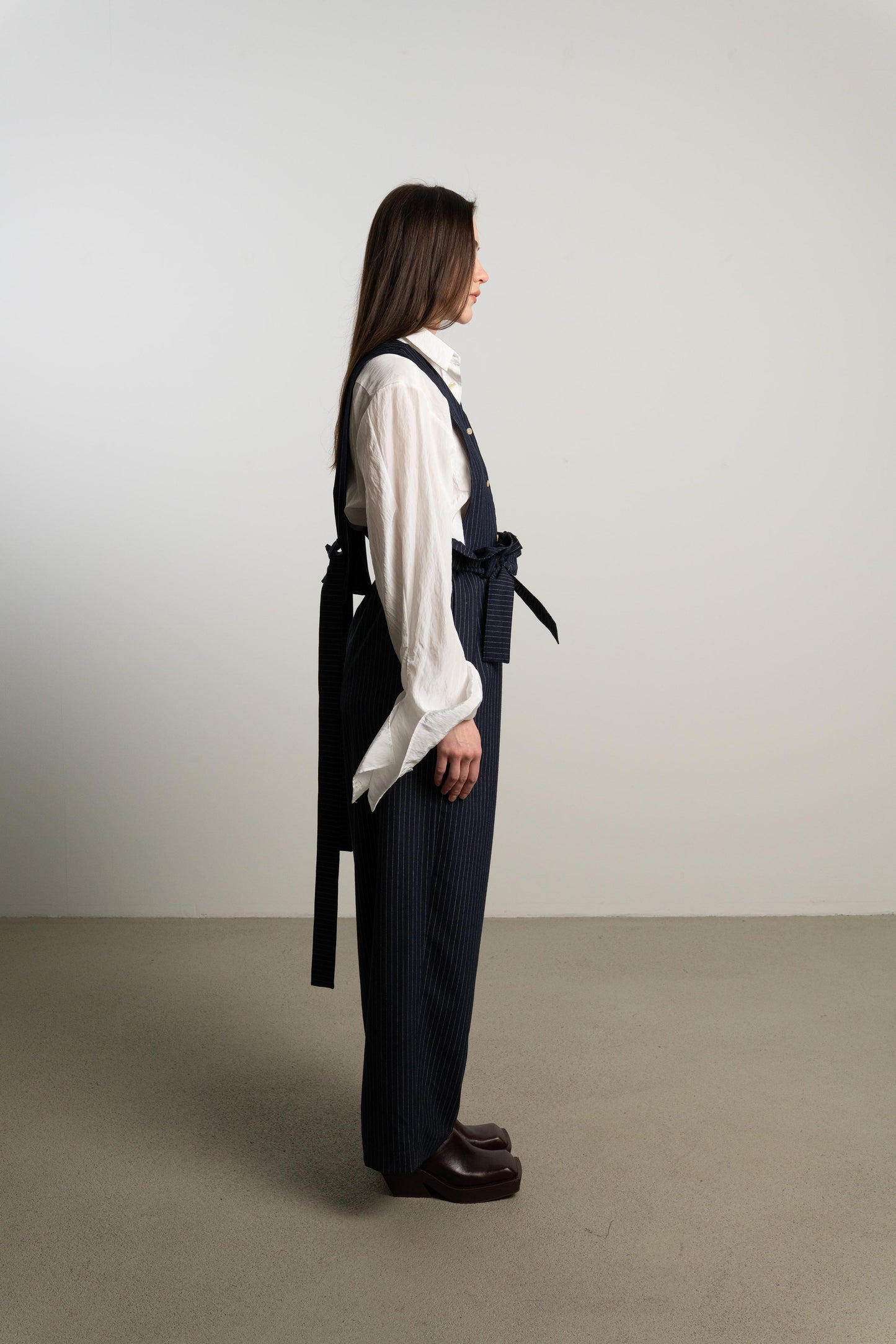 Ruffle Pants KUSH / night pinstripe