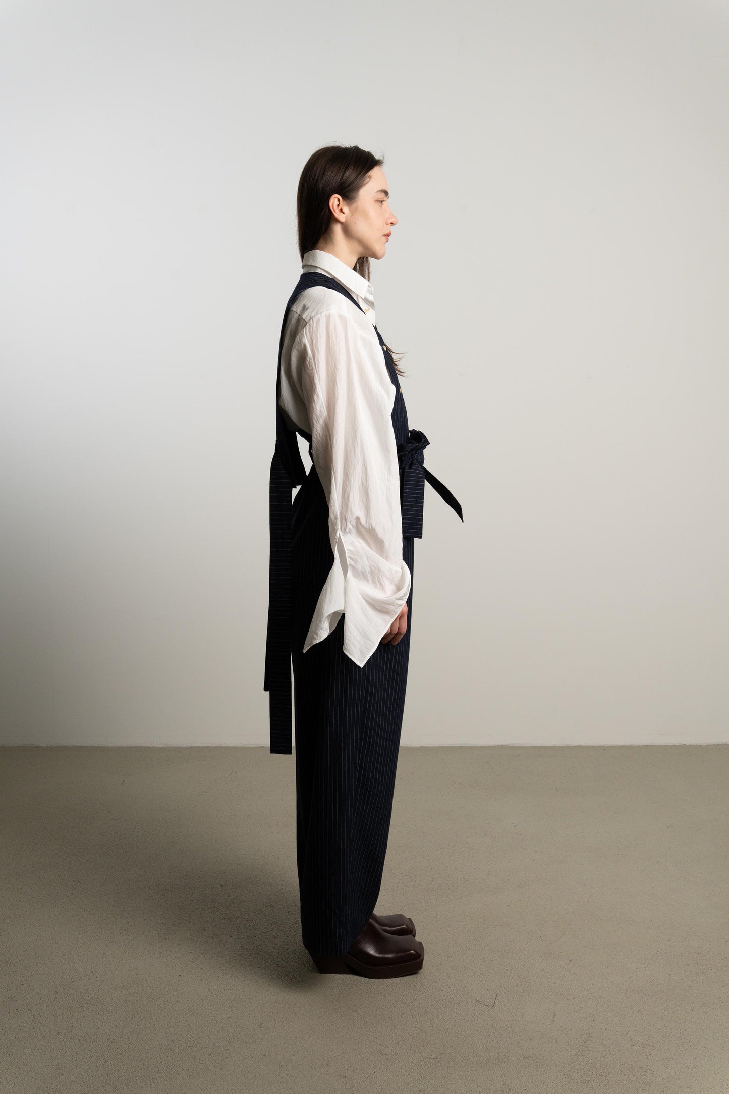 Belted Vest TESSA / night pinstripe