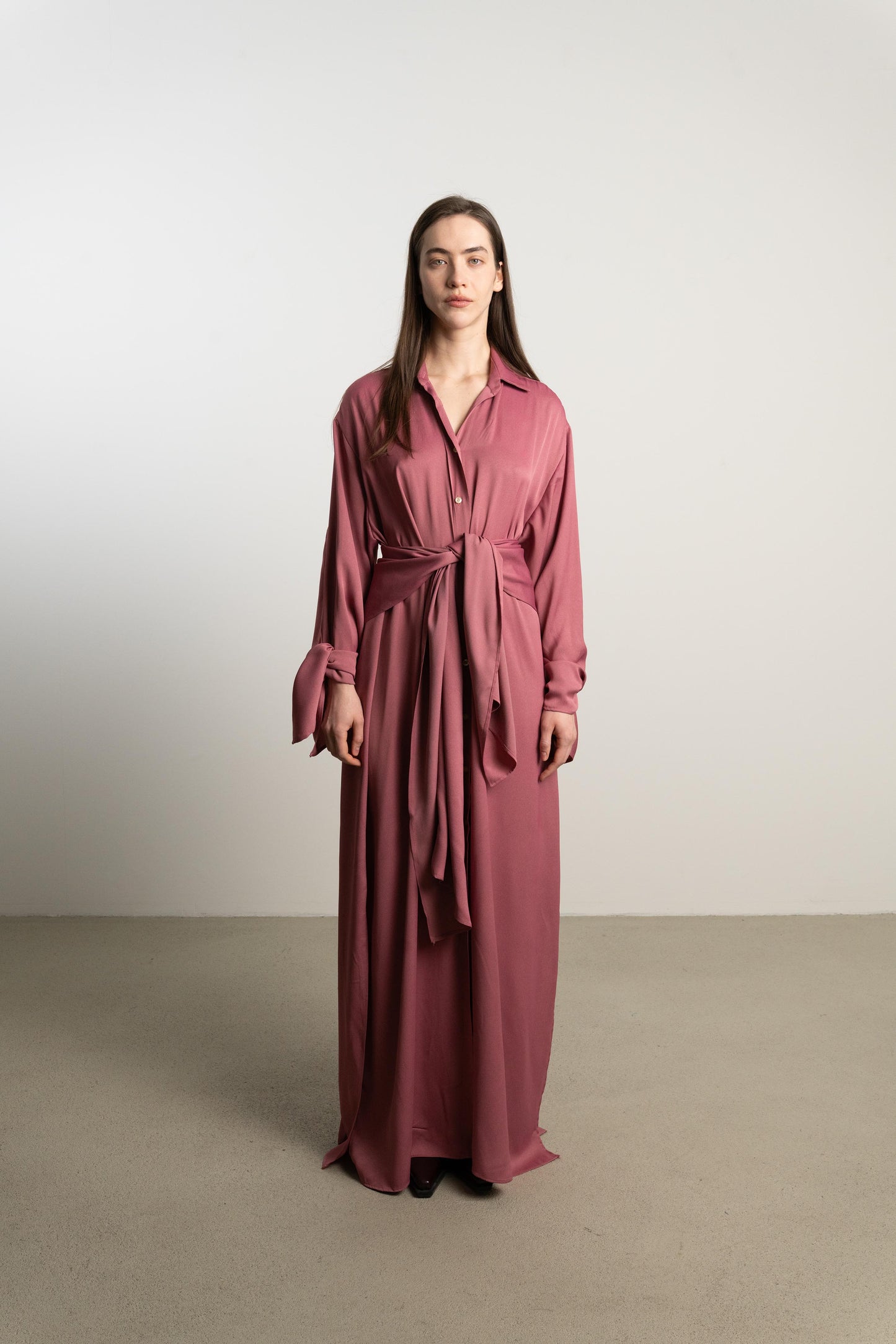 Bow Sleeve Maxi Dress LAZA / praliné