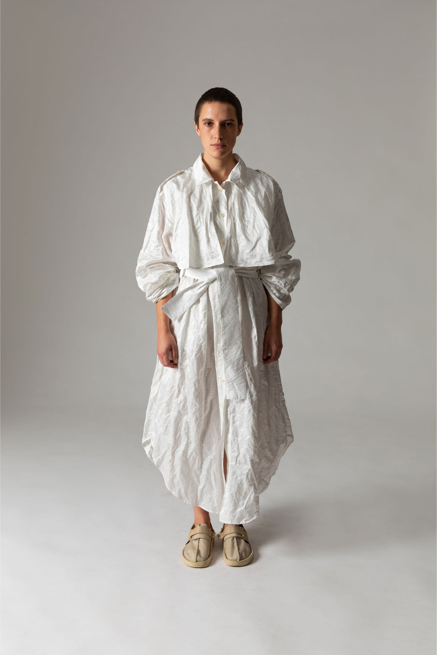 Trench Dress RAIN / whipped cream