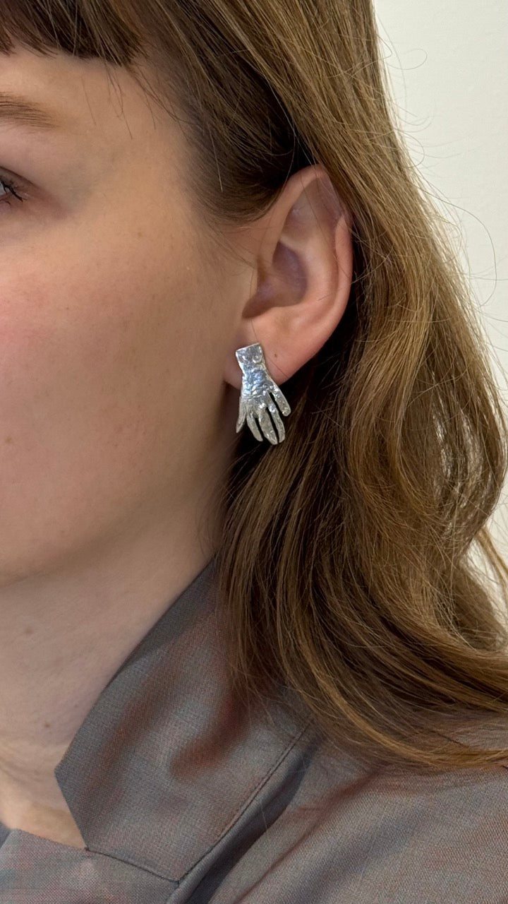 ANNA RIESS Stud Earrings / hand/ ear/ eye
