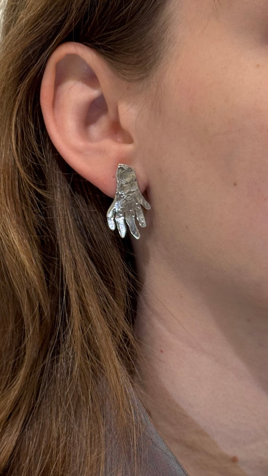 ANNA RIESS Stud Earrings / hand/ ear/ eye