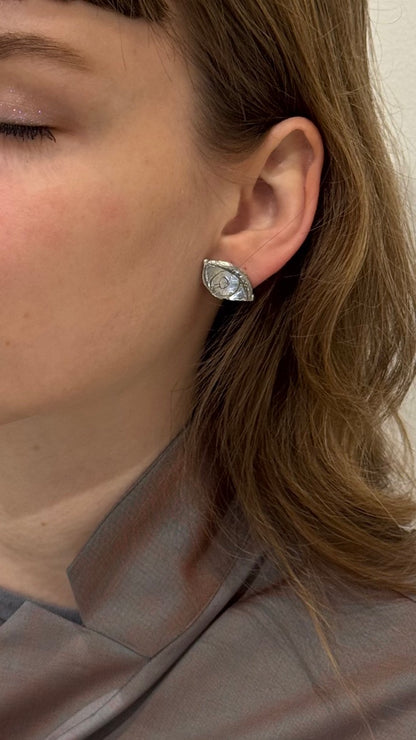 ANNA RIESS Stud Earrings / hand/ ear/ eye