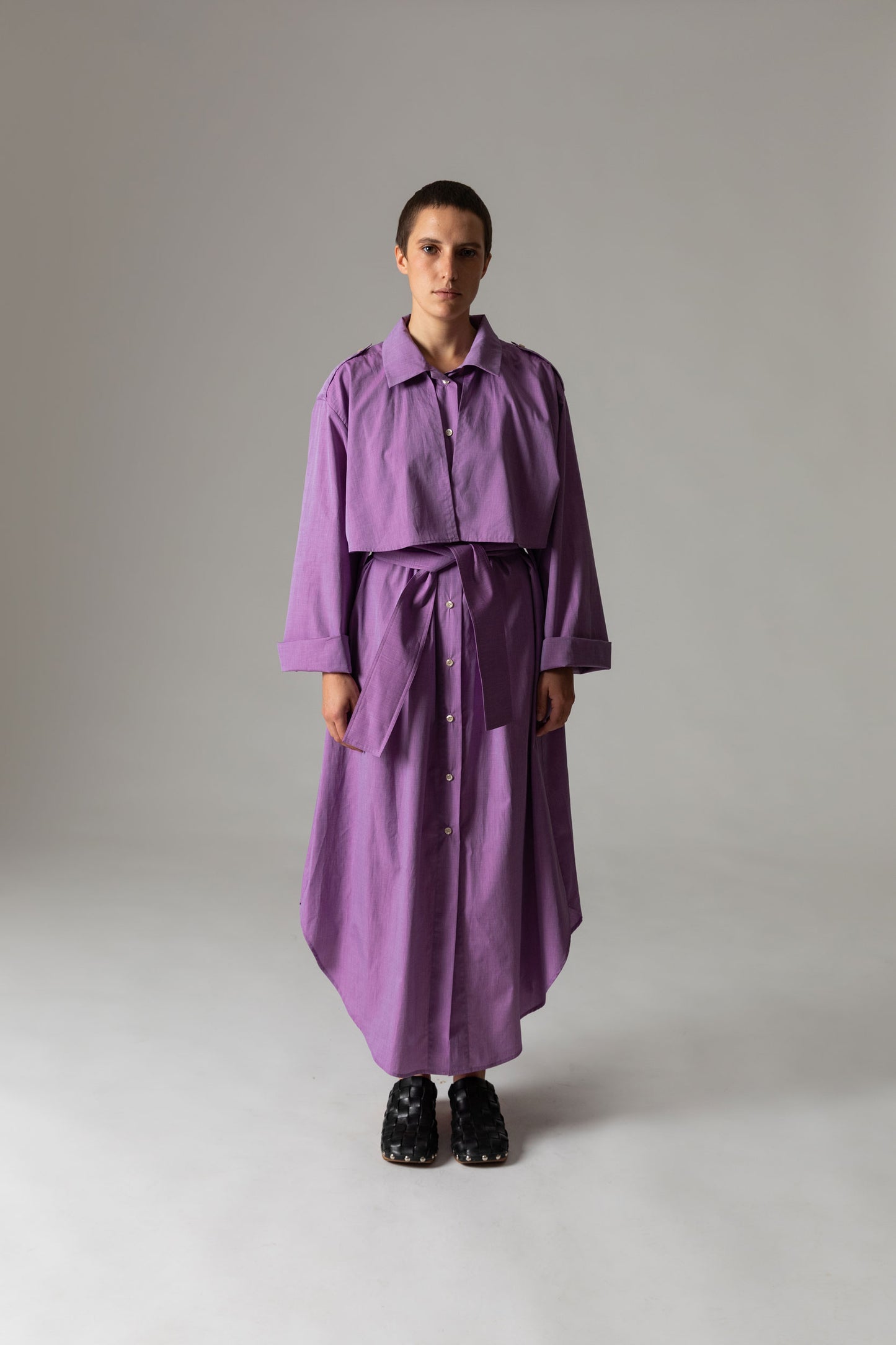 Trench Dress RAIN / purple rain