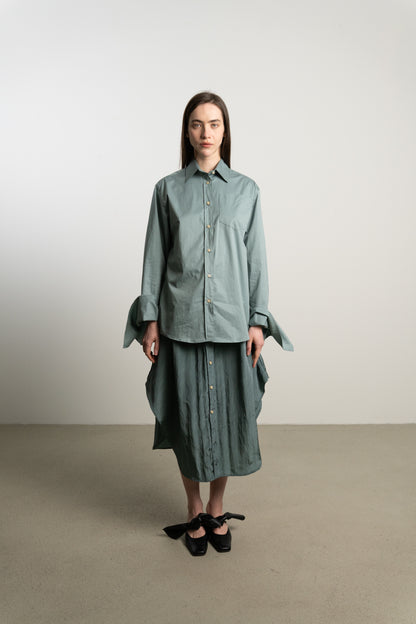 Bow Sleeve Shirt DAWN / washed cloud