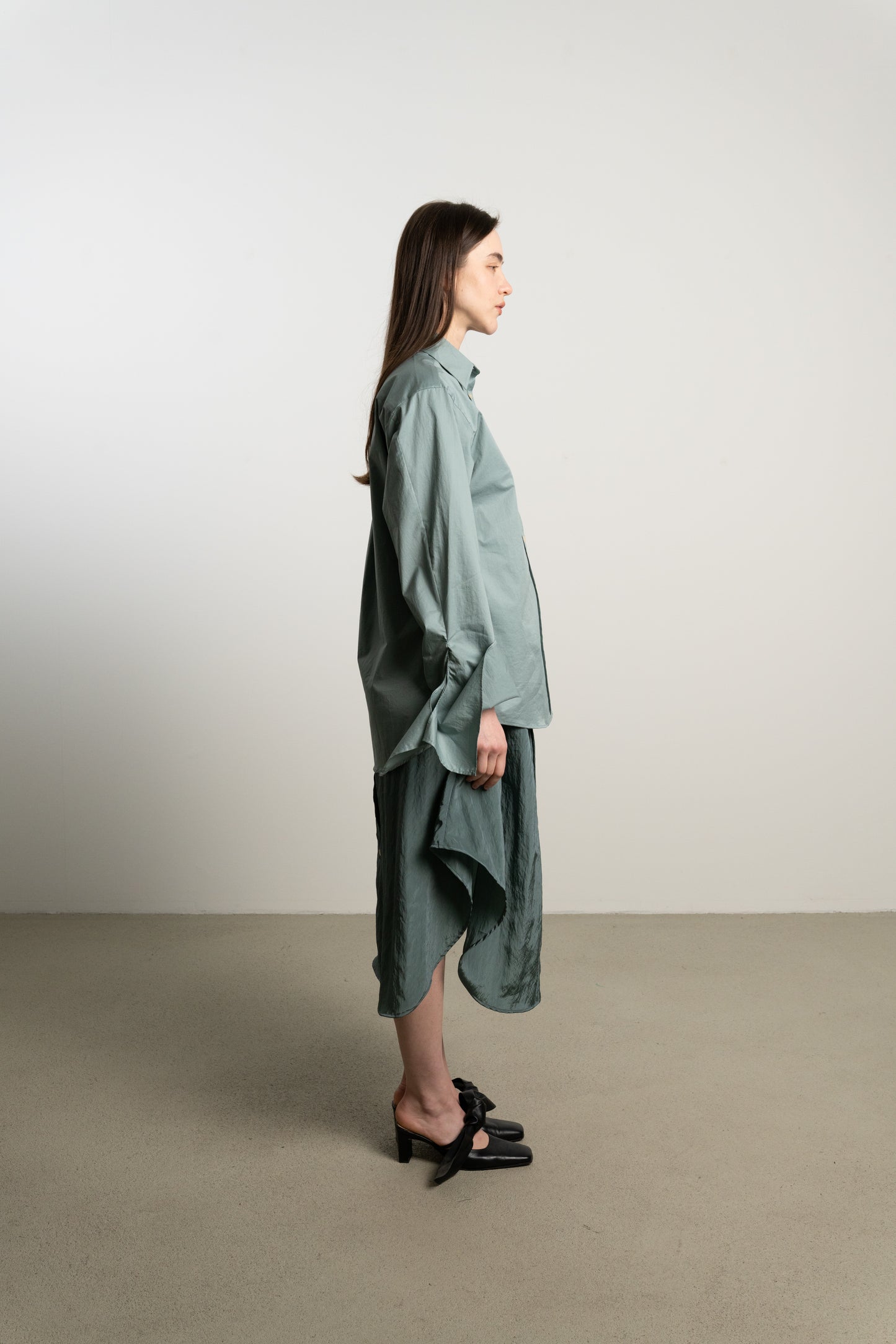 Bow Sleeve Shirt DAWN / washed cloud