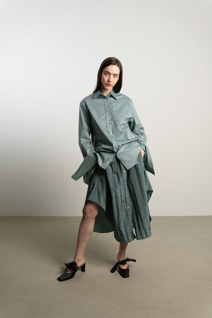 Bow Sleeve Shirt DAWN / washed cloud