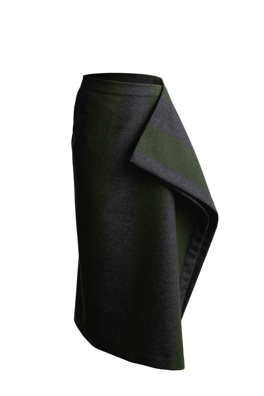 Blanket Skirt TYS / forest stripe