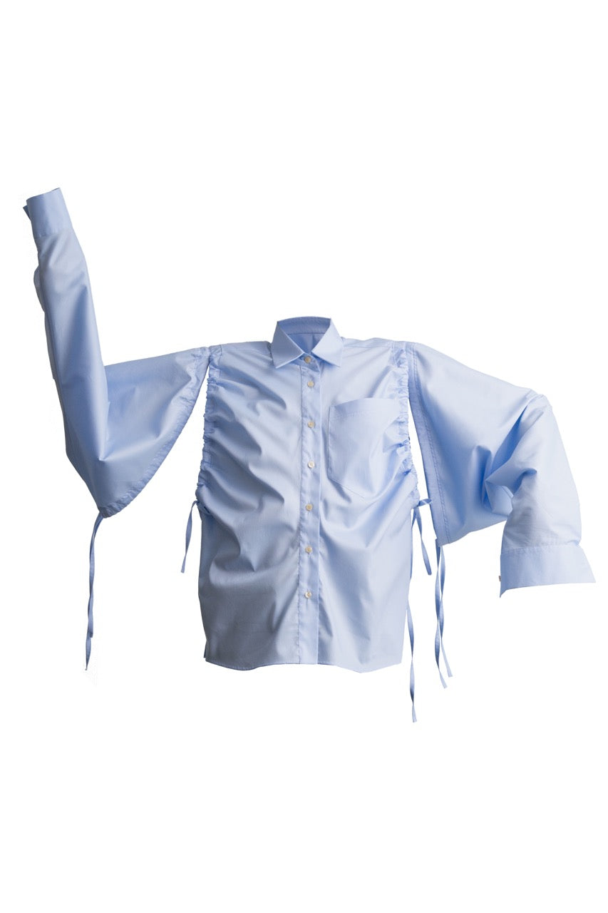 Frill Sleeve Shirt PIRI / sky