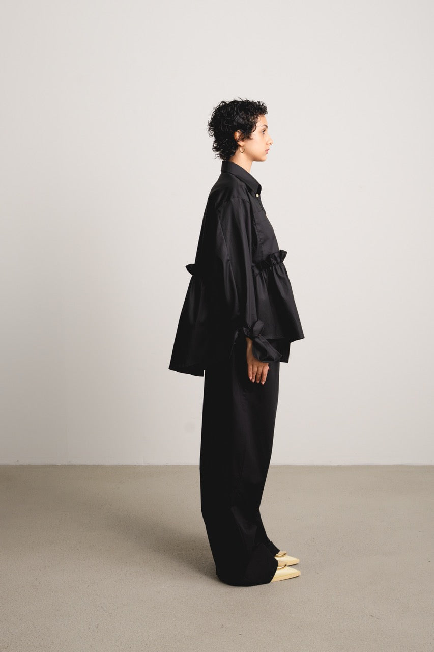 Bow Sleeve Ruffle Shirt SLICE / eclipse