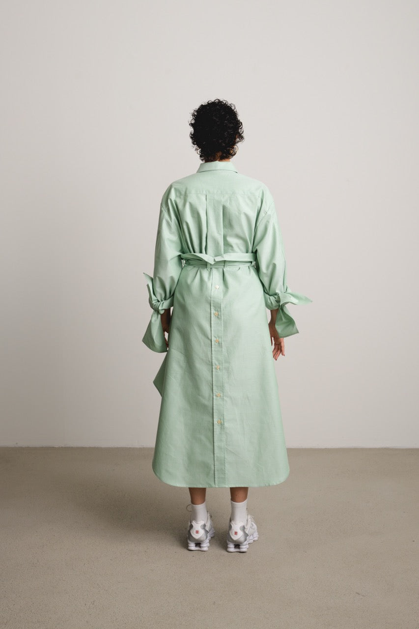 Bow Sleeve Shirt DAWN / grass stripe