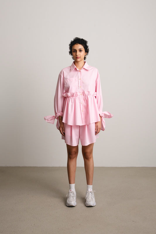 Bow Sleeve Ruffle Shirt SLICE / sugar