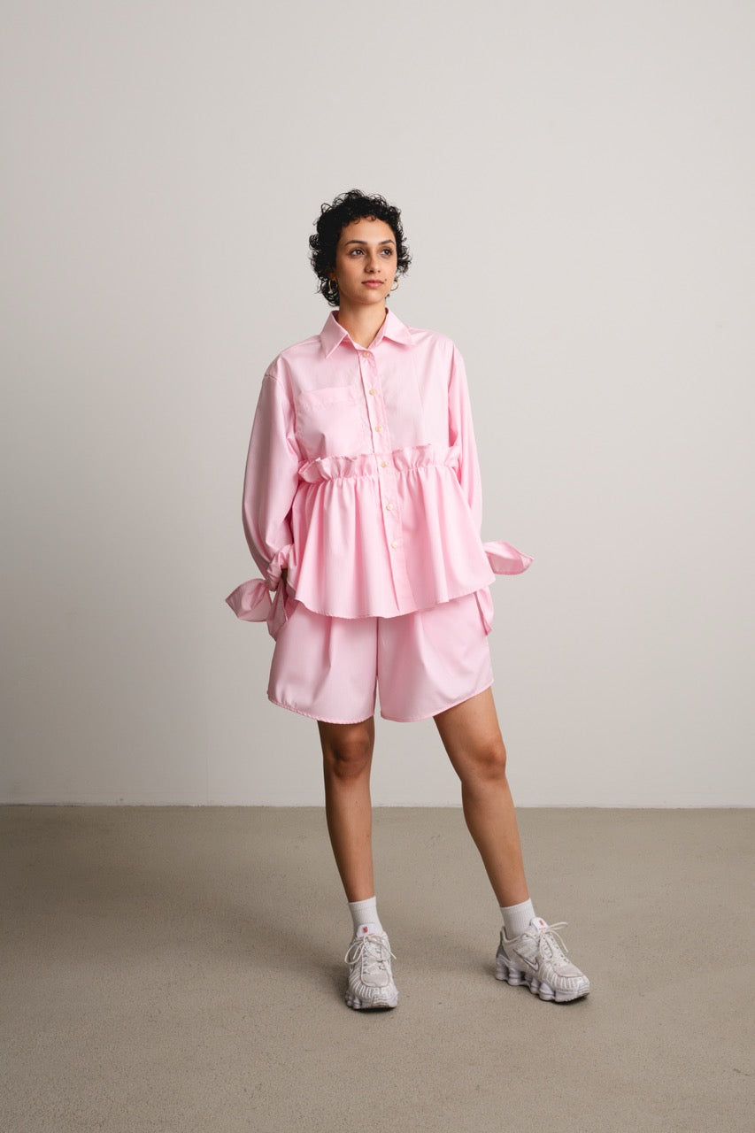 Bow Sleeve Ruffle Shirt SLICE / sugar