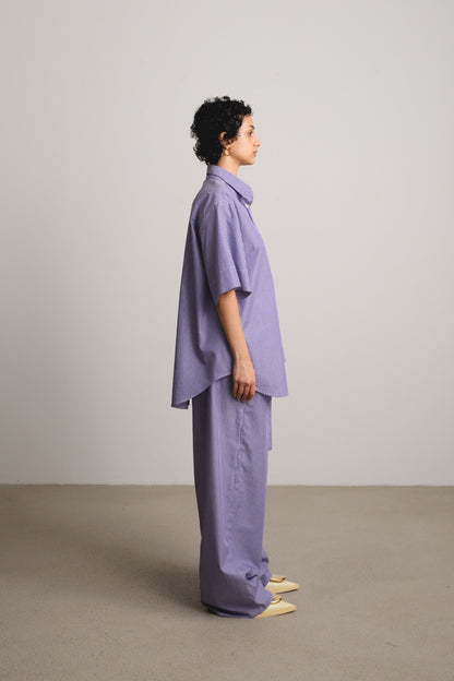Wavy Yoke Shirt SL DREAMY / blueberry stripes