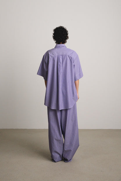 Wavy Yoke Shirt SL DREAMY / blueberry stripes