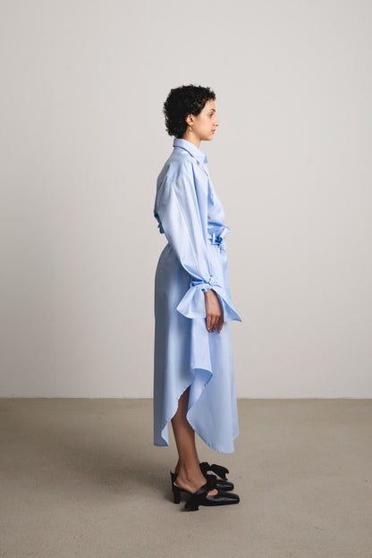 Bow Sleeve Crop Shirt DUSK / sky sparkles