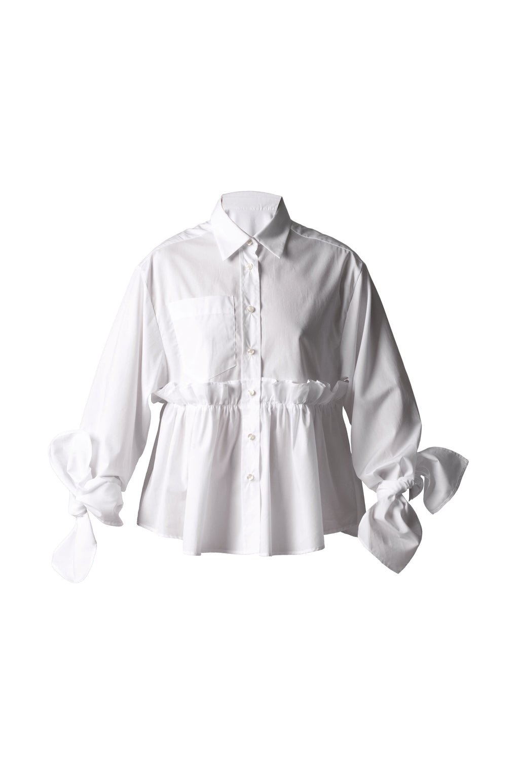 Bow Sleeve Ruffle Shirt SLICE / paper