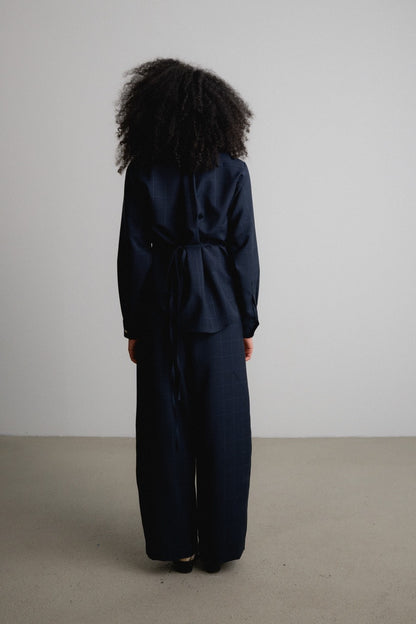 Wrap Top STORMA / gloom check