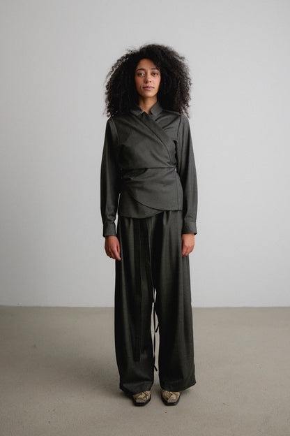 Wrap Top STORMA / iron