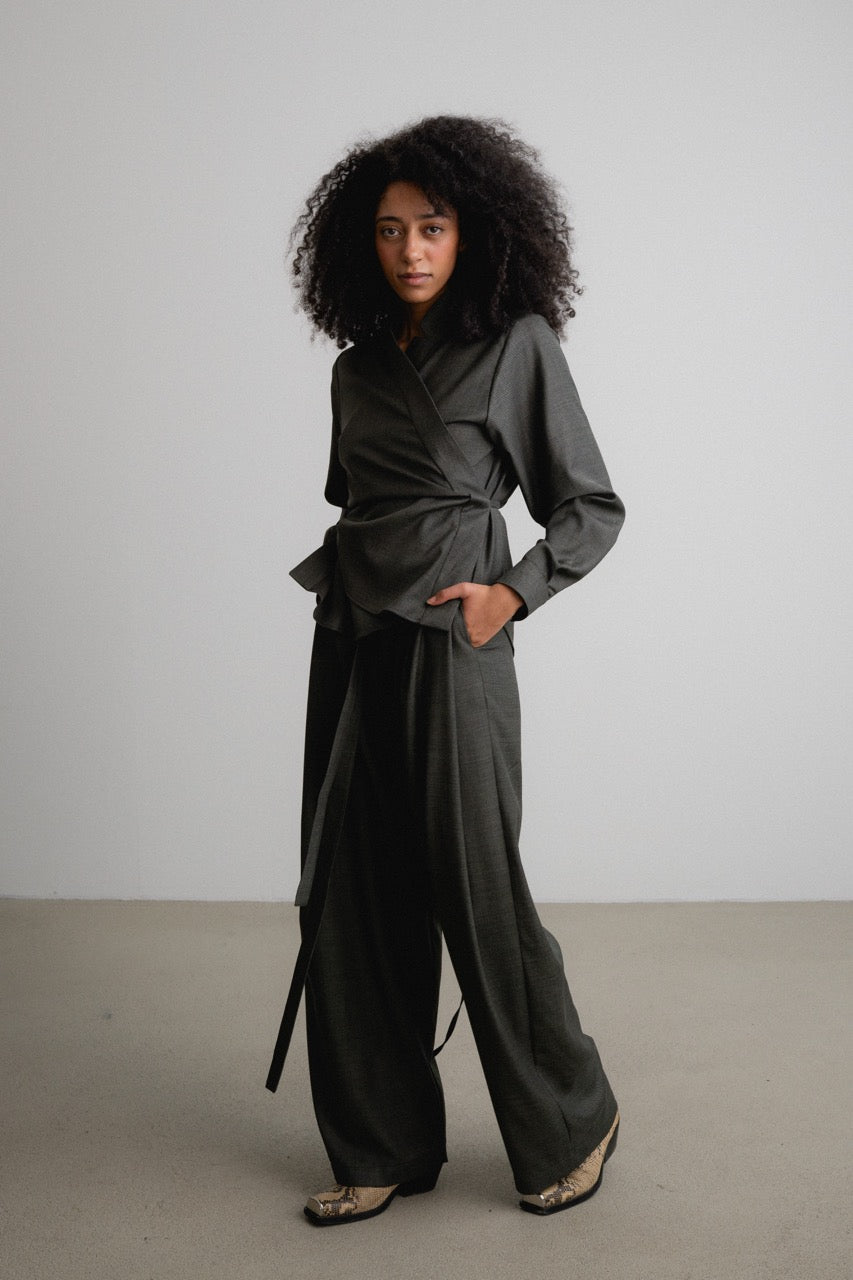 Wrap Top STORMA / iron