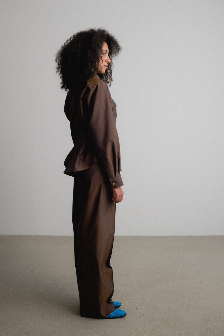 Wrap Revers Shirt RAVEN / gloam