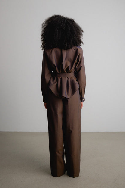 Wrap Revers Shirt RAVEN / gloam