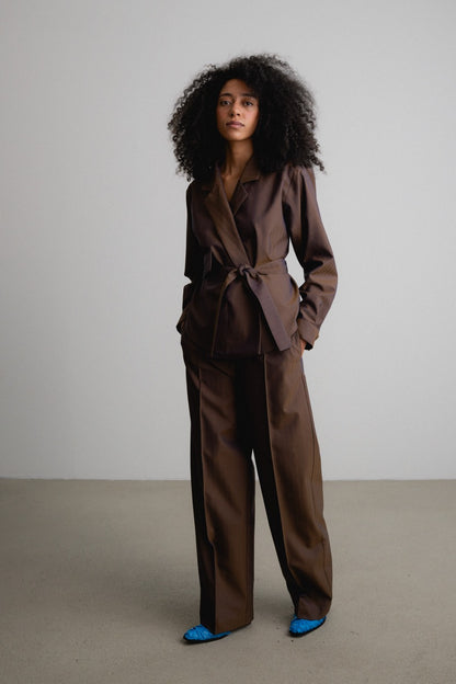 Wrap Revers Shirt RAVEN / gloam