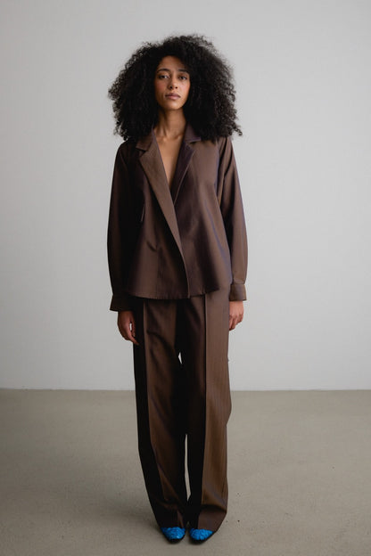 Wrap Revers Shirt RAVEN / gloam