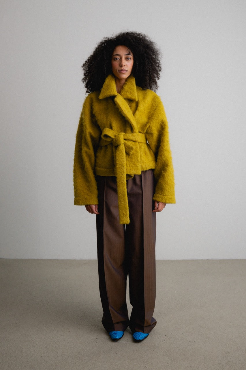 Soft Wrap Jacket with Lining DIORA / goldfern