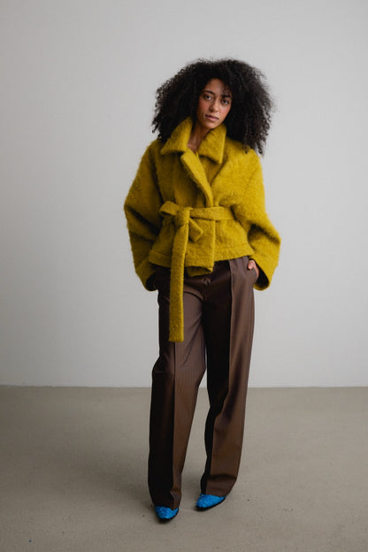 Soft Wrap Jacket with Lining DIORA / goldfern