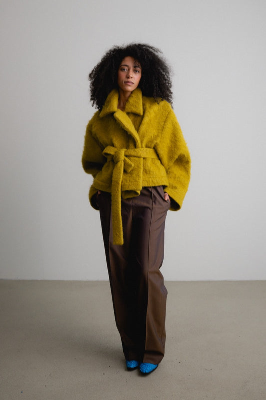 Soft Wrap Jacket with Lining DIORA / goldfern