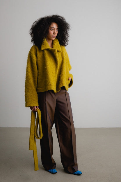 Soft Wrap Jacket with Lining DIORA / goldfern