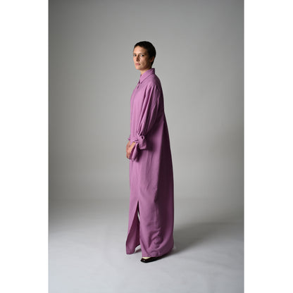 Bow Sleeve Maxi Dress LAZE / zyklam