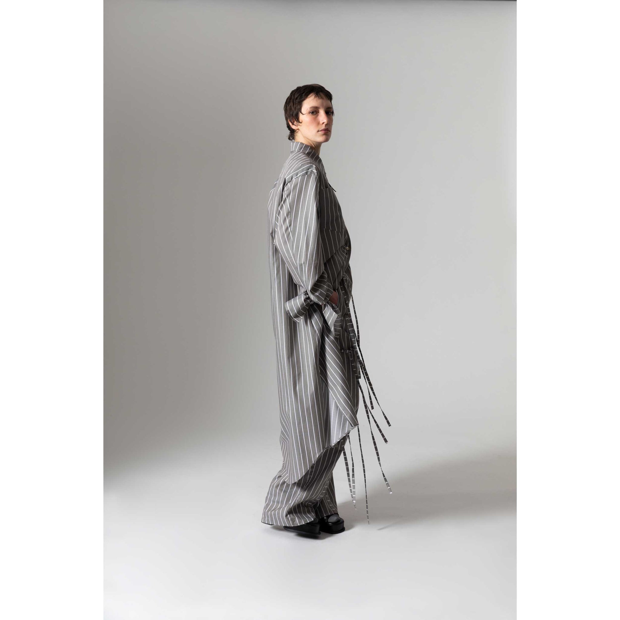 Bow Sleeve Dress LATTA 70 / bold stripes