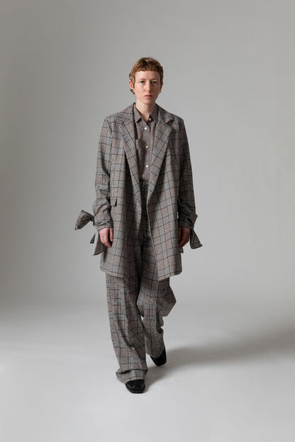 Bow Sleeve Blazer / library check