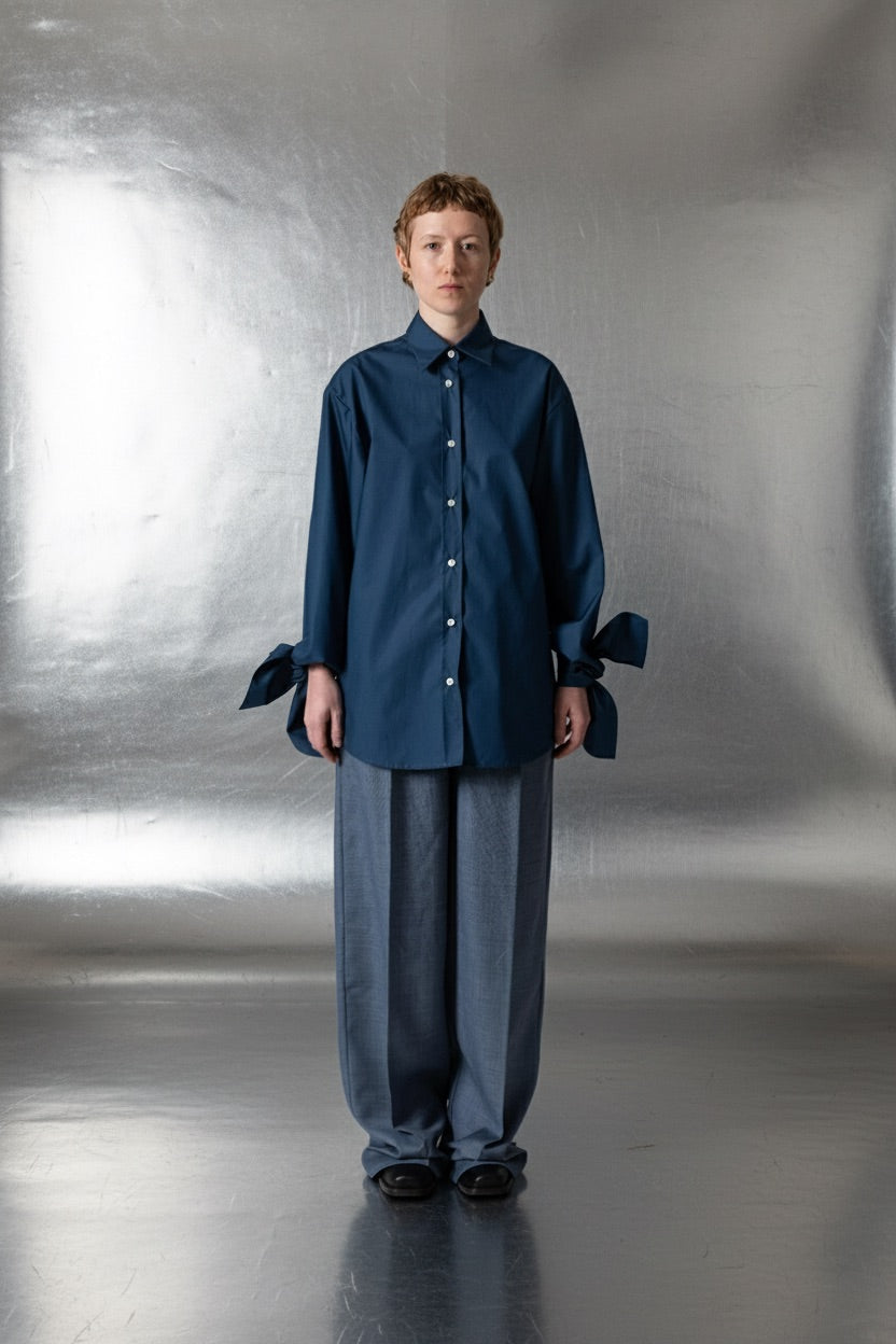 ADVENT SALE 18.12. / Bow Sleeve Shirt DAWN / dark dove